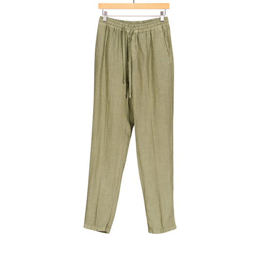 Mattia Linen Trouser Green