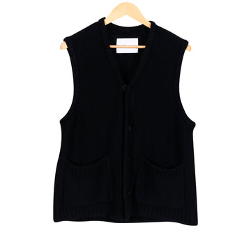 Wool Work Vest Black