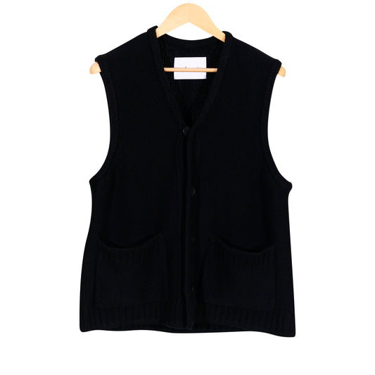 Wool Work Vest Black