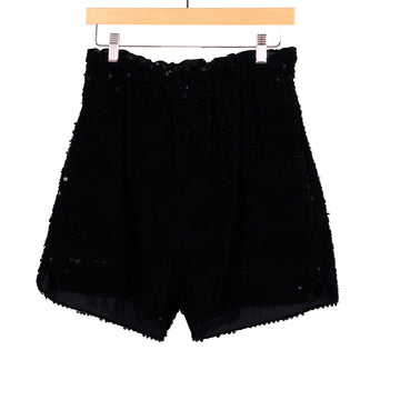 Activity Shorts Velour Sequins Black