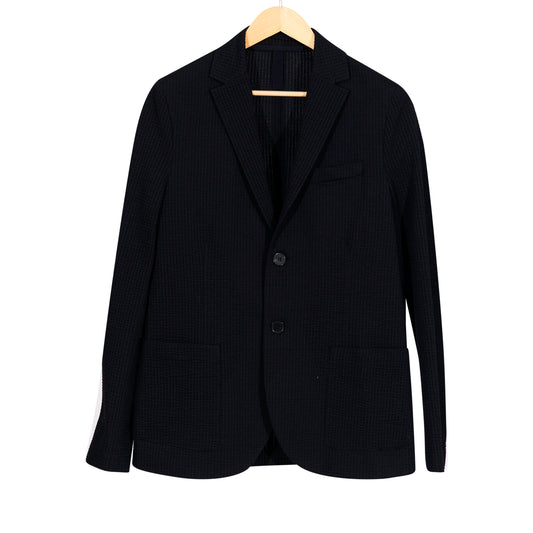 Single Breasted Blazer Coolmax Seersucker Black