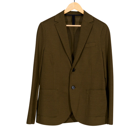 Single Breasted Blazer Coolmax Seersucker Moss Green