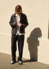Utility Jacket Grey Black Dondi Jersey Exclusive Fabric