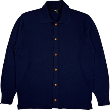Aamleto Long Sleeve Knit Shirt Navy