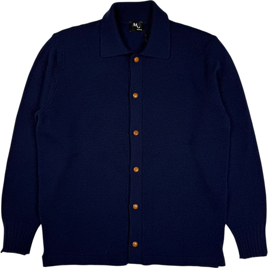 Aamleto Long Sleeve Knit Shirt Navy