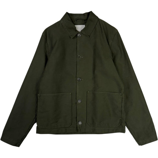 Groundhog Jacket Olive French Cotton Moleskin