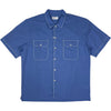 Blue End On End Cotton Utility Short Sleeve Shirt