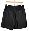 Enzo Elastic Waist Short Black Tropical Wool