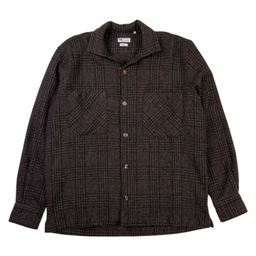 Aabba Cotton Shirt Jacket Brown Bordeaux Check