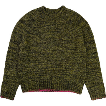 Fredrik Contrast Sweater Moss Green Mouline