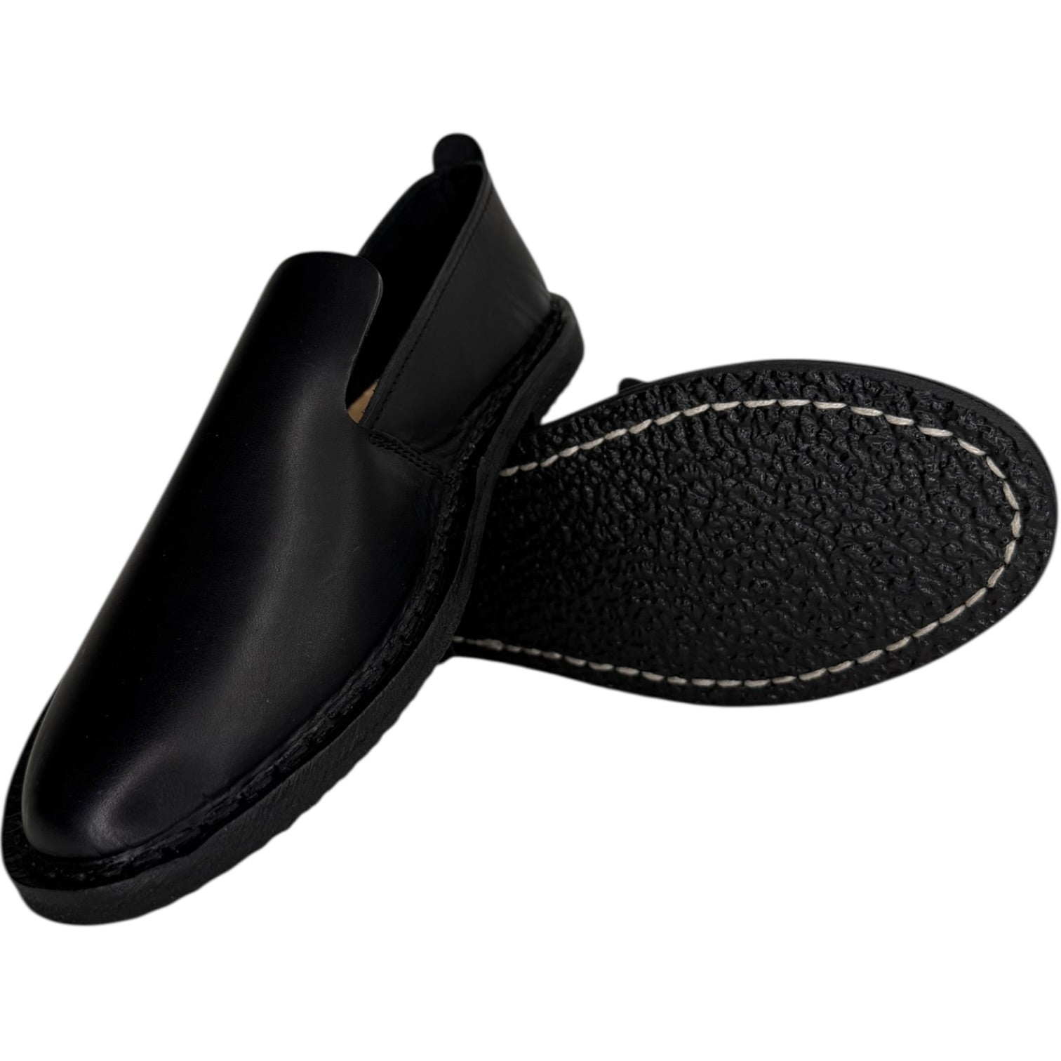 DBF x Steve Mono Leather Slippers Black – Cueva