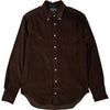 Brown Corduroy Button Front Shirt
