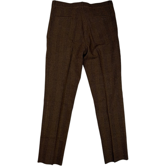 Aantioco Regular Dart Trouser Brown Check