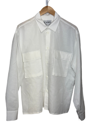 Maxi Shirt Senegal Linen White