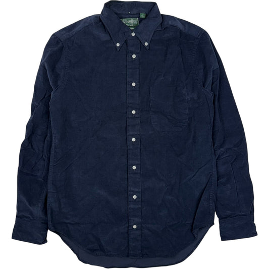 Blue Corduroy Button Front Shirt