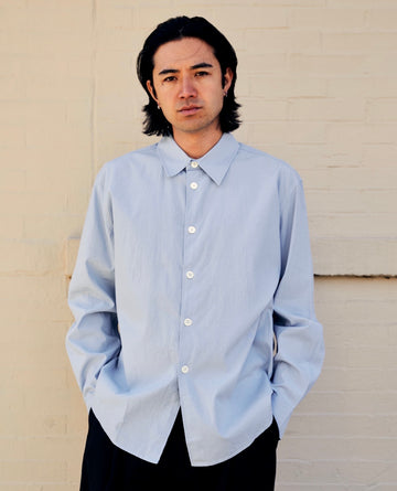 Beyond Shirt Powder Blue Liquid Poplin