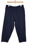 Highwater Trouser Herringbone Cotton Dark Navy
