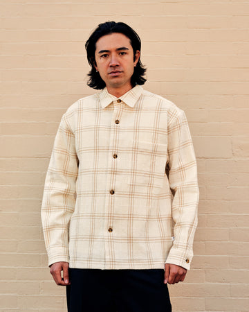Adwin Overshirt Ivory Cotton Blend