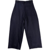 Box Pleat Trouser Melton Wool Dark Navy