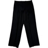 Wide Pleated Trouser Black Virgin Wool