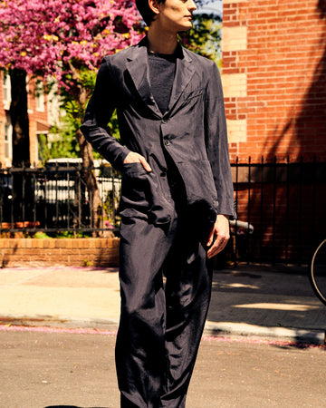 Aaron Linen Blazer Navy