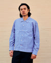Reed Overshirt Aqua Stripe
