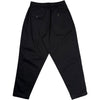 Pleat Track Pant Black Twill