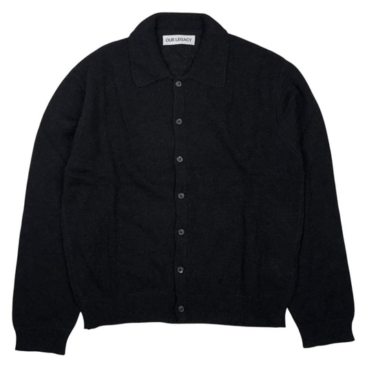 Evening Polo Black Fuzzy Alpaca