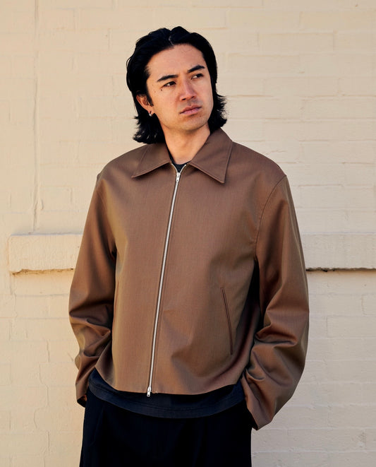 Mini Jacket Bronze Cangiante Fine Wool