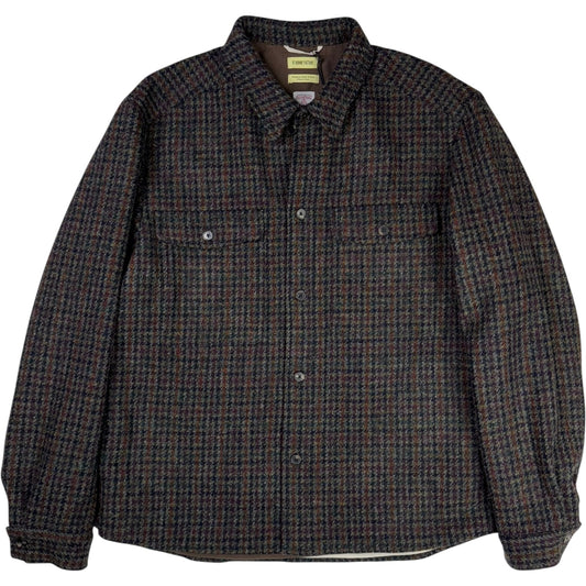 Overshirt Harris Tweed Brick Red Houndstooth