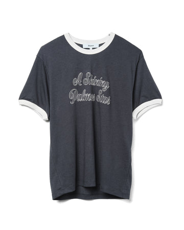 Star Ringer T-Shirt Cotton Blend Navy