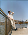 Odell Cotton-Linen Trouser Dark Cream