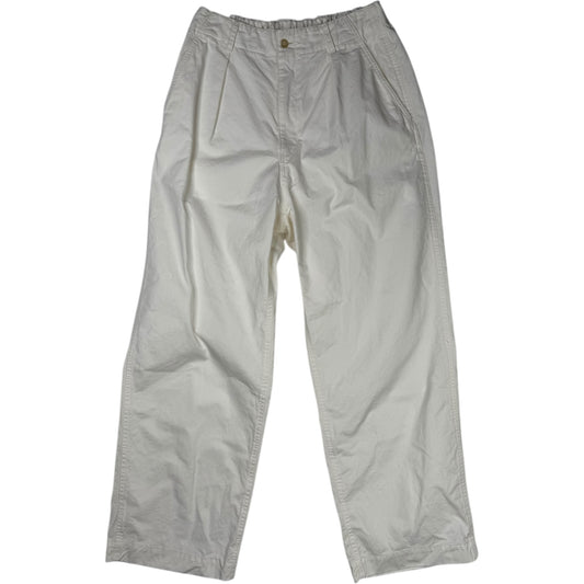 Chino Cloth Single Pleat Baggy Pant White