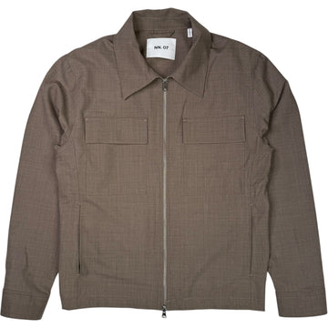 Alban Jacket Khaki Melange Wool Polyester Blend