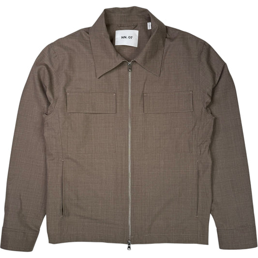 Alban Jacket Khaki Melange Wool Polyester Blend