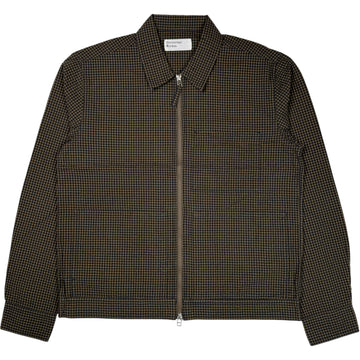 Navy Japanese Seersucker Zip Uniform Jacket