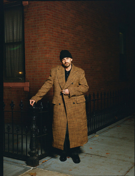 Atlas Double Breasted Coat Pebble Brown