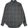 Grey Tweed One Pocket Check Button Down Shirt
