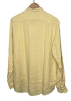 Bastos Loose Fit Button Down Shirt Pale Yellow Linen