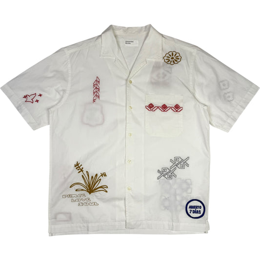Ecru Embroidered Poplin Minari Shirt