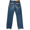 Frayed Cut Jeans Dark River Blue