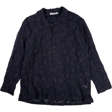 Ario Wool Shirt Navy Black