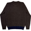 Crewneck Brushed Wool Sweater Brown Navy