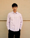 Crochet Vent Floater Shirt Maroon Stripe
