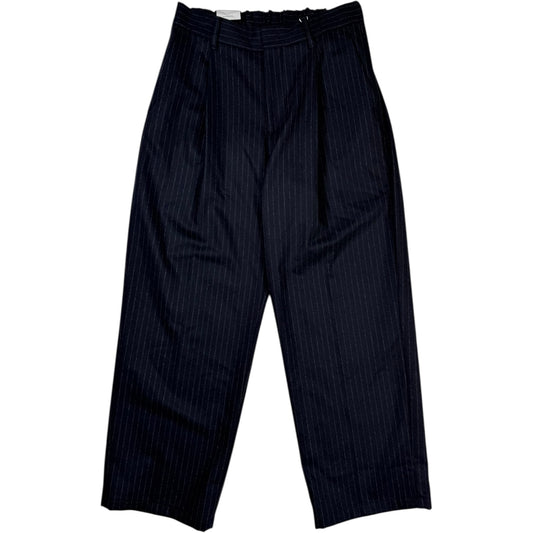 Kay Pant Wool Polyester Navy Stripe