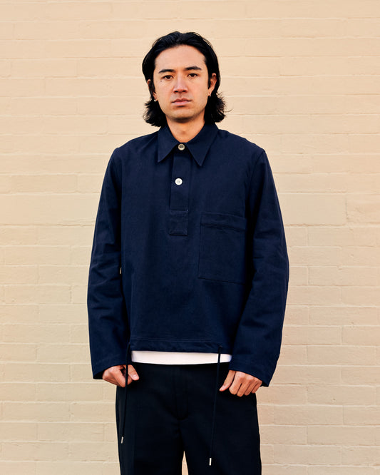 Stowe Slub Cotton Twill Indigo
