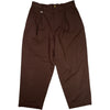 Elastic Waist Baggy Pant Brown Pinstripe