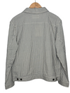 Derby Stripe Cotton Trucker Jacket Grey