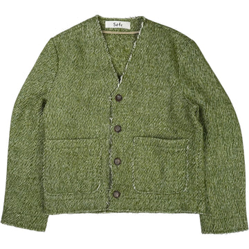 Pavel Cardigan Eruca Green Twill