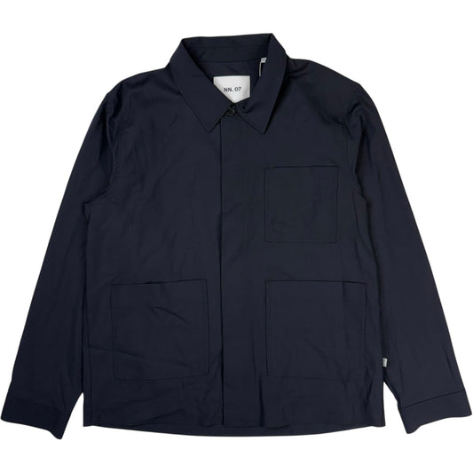 Olav Overshirt Navy Wool Blend